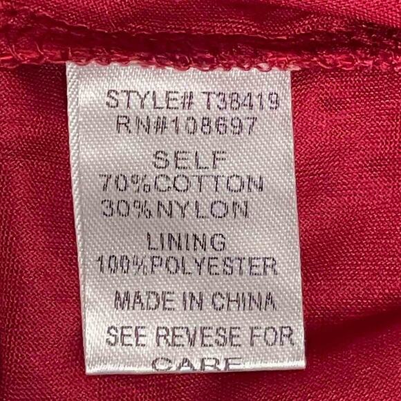 Alice Blue Lace Long Sleeve Top – Hot Pink with Black & White Trim – Size XL - Picture 4 of 7